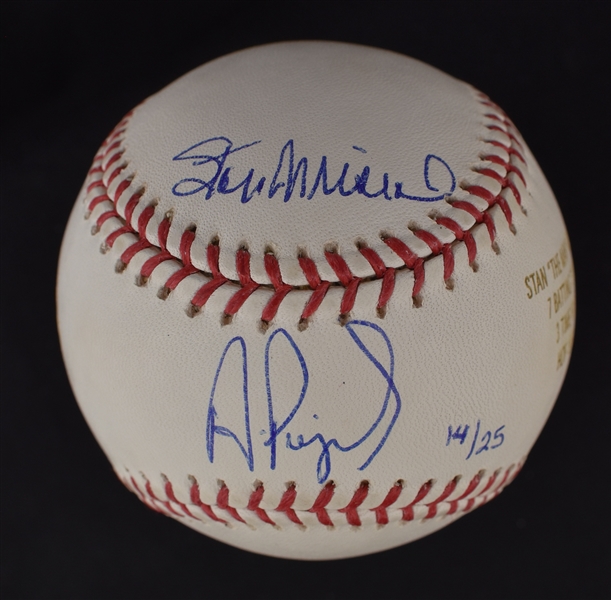 Albert Pujols & Stan Musial Autographed Baseball
