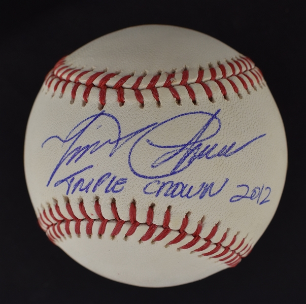 Miguel Cabrera Autographed & Inscribed Triple Crown Baseball