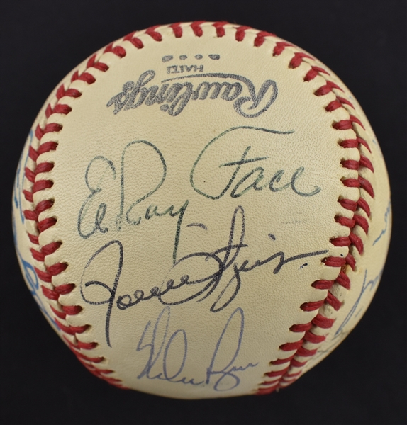 All Time Games Pitched Leaders Autographed Baseball w/Spahn Wilhelm & Nolan Ryan