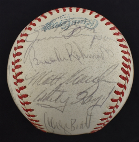 American League 1978 Team Signed All-Star Baseball w/George Brett Eddie Murray & Jim Rice