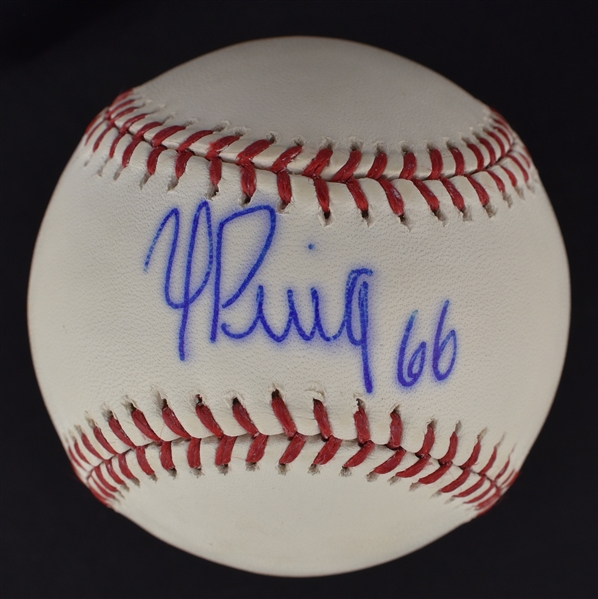 Yasiel Puig Autographed Baseball 