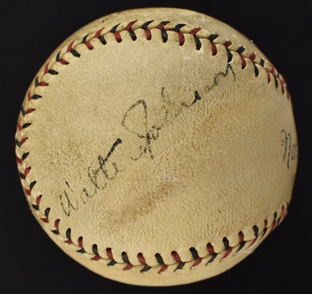 Walter Johnson c. 1920-1928 Autographed Official International League Baseball