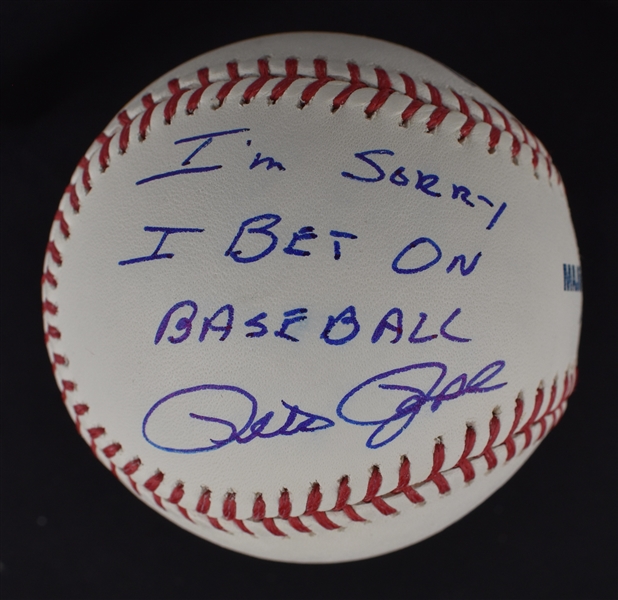 Pete Rose Autographed "Im Sorry I Bet On Baseball" PSA/DNA 9.5
