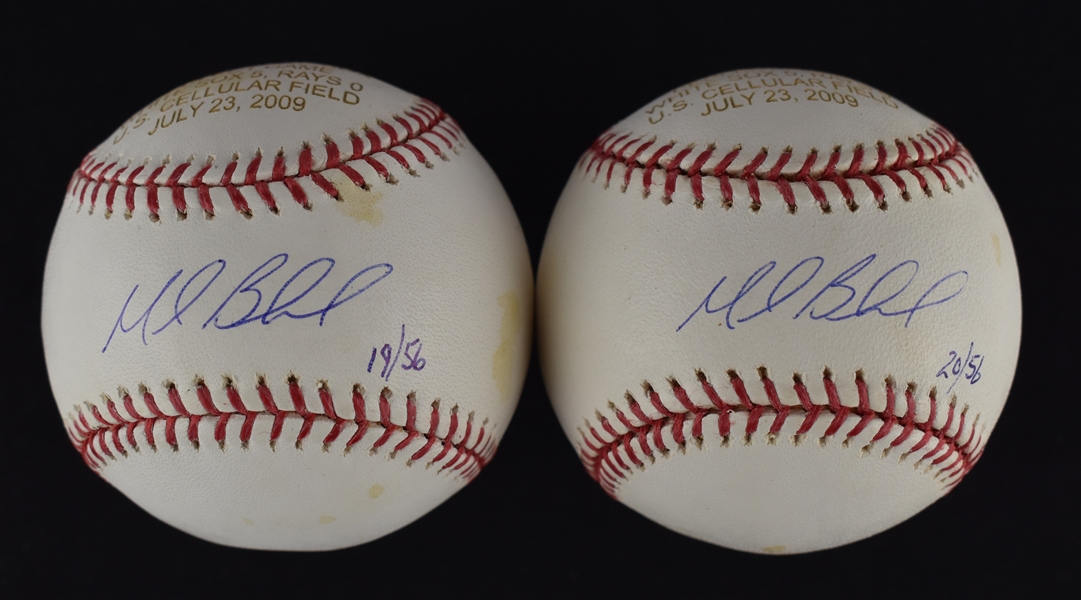 Mark Buehrle Lot of 2 Autographed Baseballs