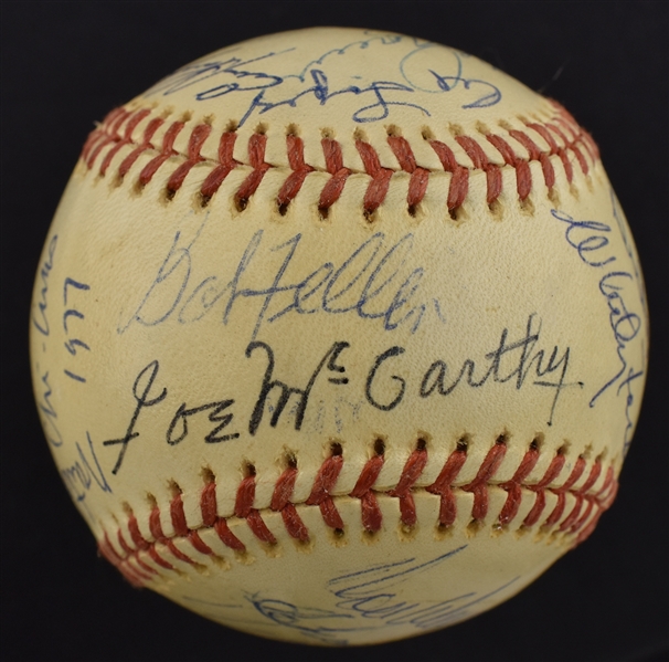 HOF 1977 Signed Baseball w/Joe McCarthy & Freddie Lindstrom