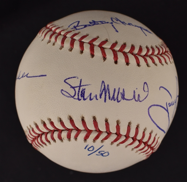 Stan Musial Tony Gwynn & Rod Carew Autographed Batting Champion Baseball