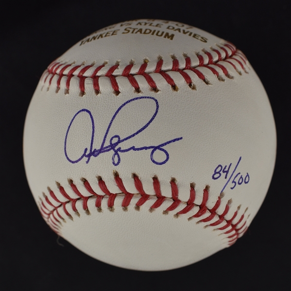Alex Rodriguez Autographed Limited Edition 500th HR Baseball