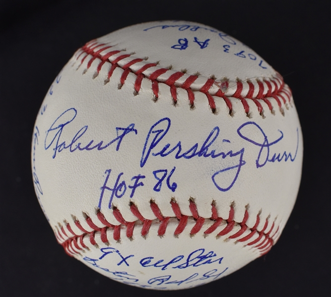 Bobby Doerr Autographed & Multi Inscribed Stat Baseball
