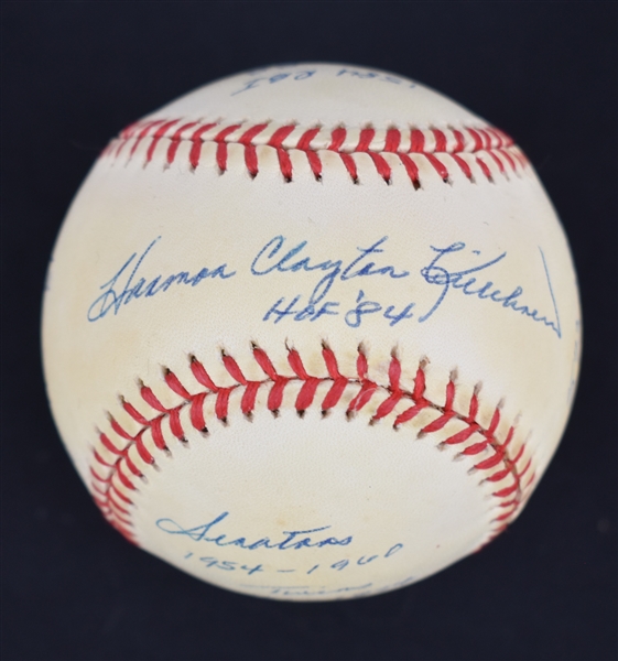 Harmon Killebrew Autographed & Multi Inscribed Stat Baseball