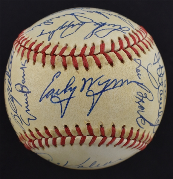 Hall of Fame Dinner Signed Baseball From Barry Halper Collection w/Joe DiMaggio & Mickey Mantle
