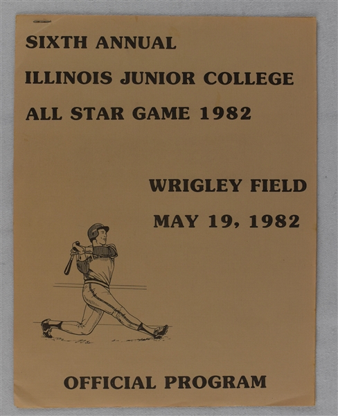 Kirby Puckett 1982 Triton College All-Star Game Program w/Puckett Family Provenance