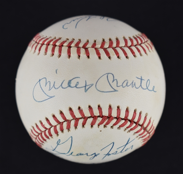 Multi Signed 50 Home Run Baseball w/Mickey Mantle & Willie Mays