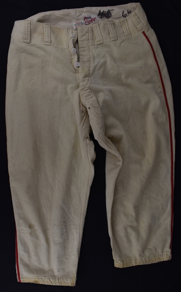 Red Schoendienst 1956 St. Louis Cardinals Game Used Pants w/Dave Miedema LOA
