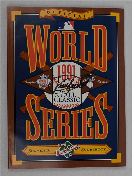 Kirby Puckett Autographed 1991 World Series Program