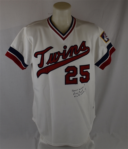 Randy Bush 1983 Minnesota Twins Game Used Jersey