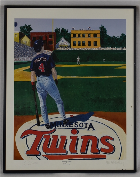 Paul Molitor Autographed Limited Edition Bob Tewksbury Lithograph