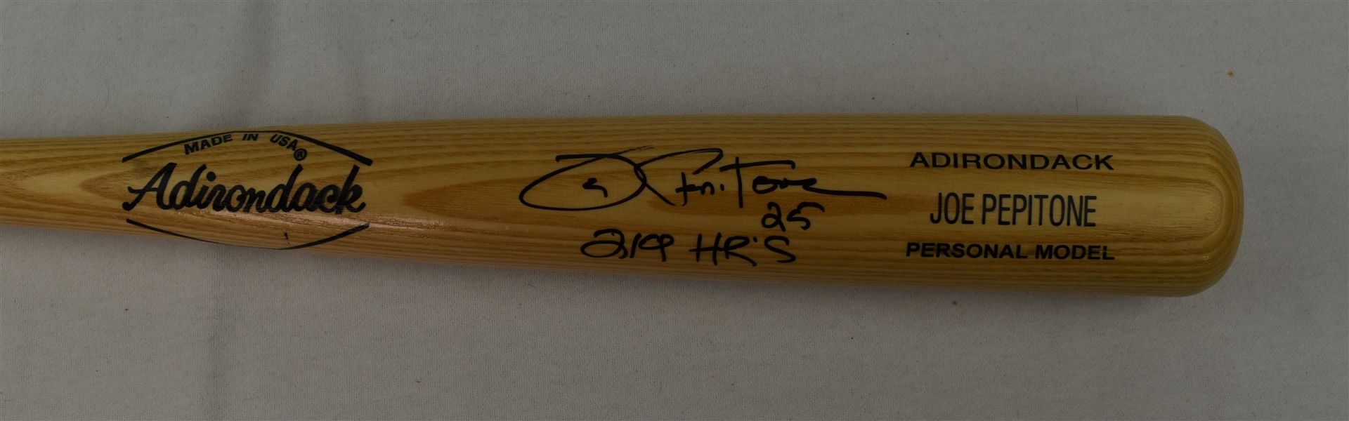 Joe Pepitone Autographed & Inscribed Bat PSA/DNA