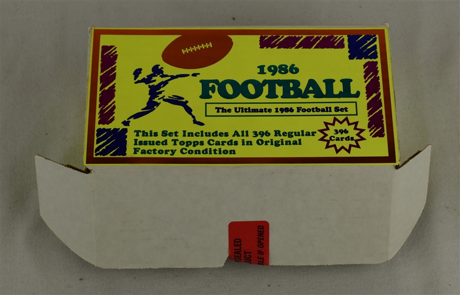 Topps 1986 Football Card Set w/Jerry Rice Rookie