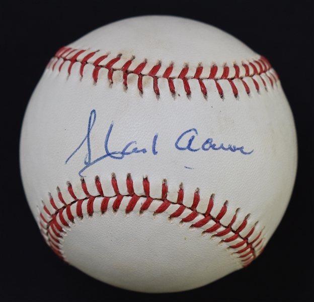 Hank Aaron Autographed Baseball PSA/DNA