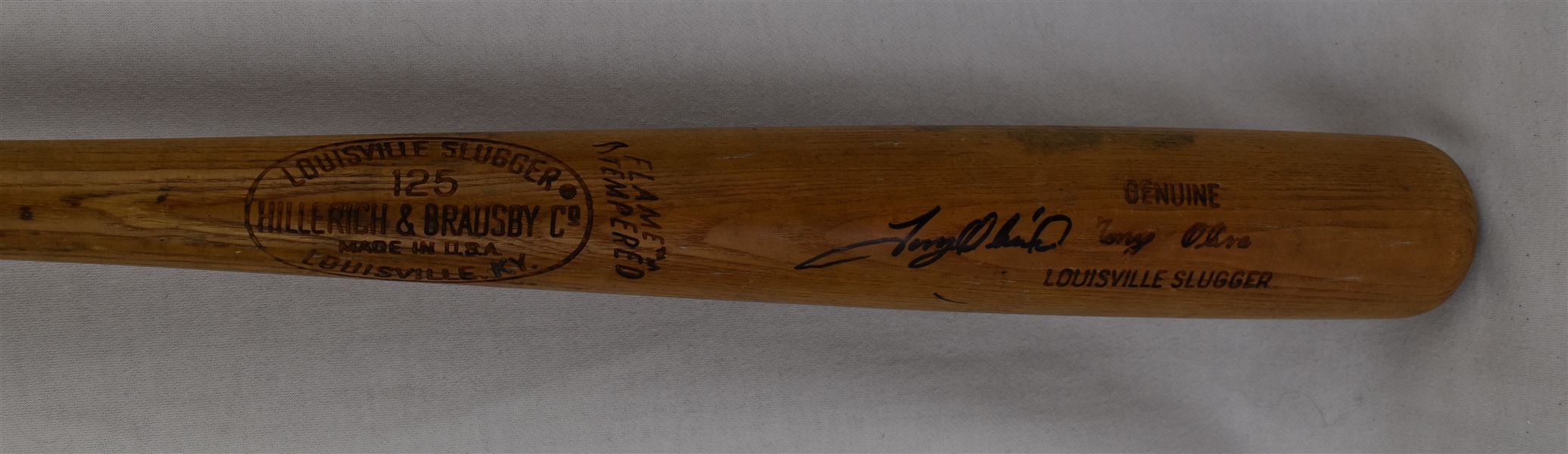 Tony Oliva Vintage Minnesota Twins Autographed TO3 Bat