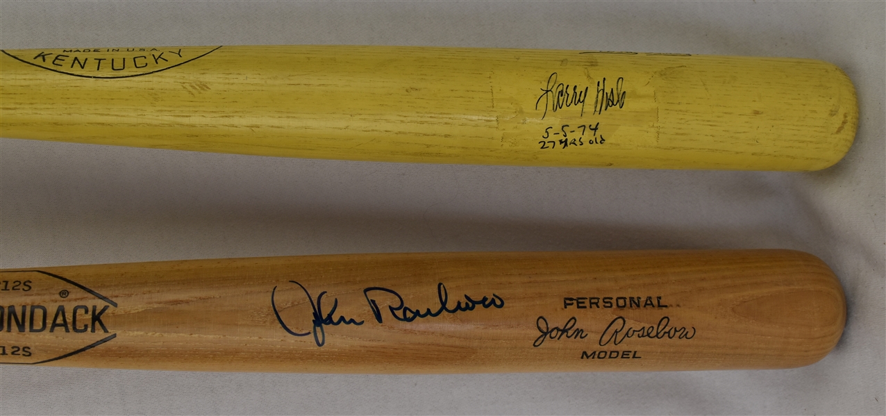 Larry Hisle & Johnny Roseboro Autographed Bats
