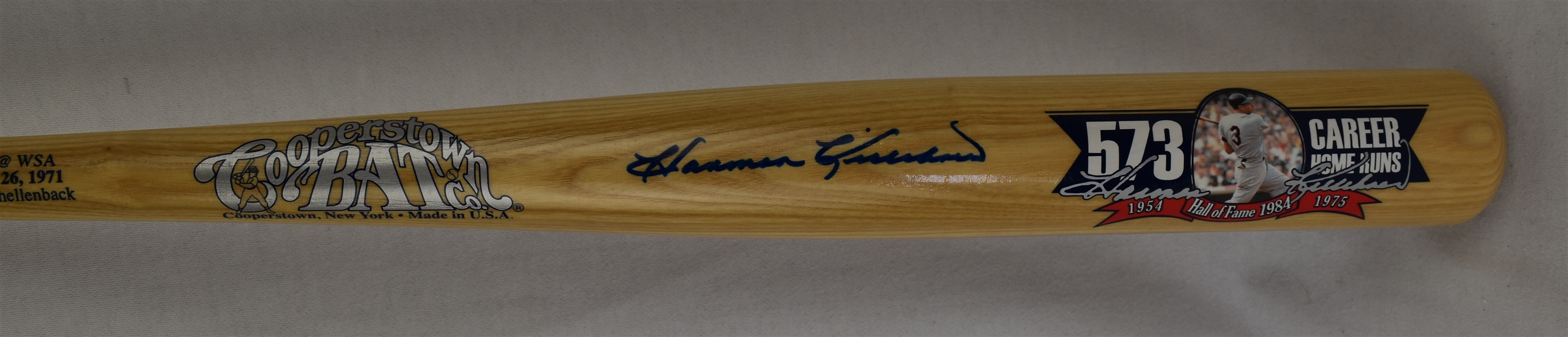 Harmon Killebrew Autographed Limited Edition Cooperstown Collection HR #490 Bat