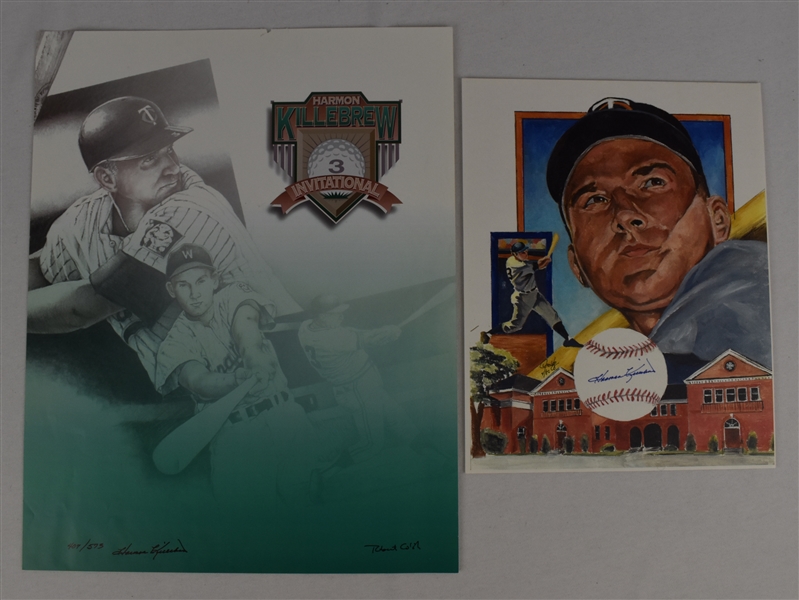 Harmon Killebrew Lot of 2 Autographed Posters