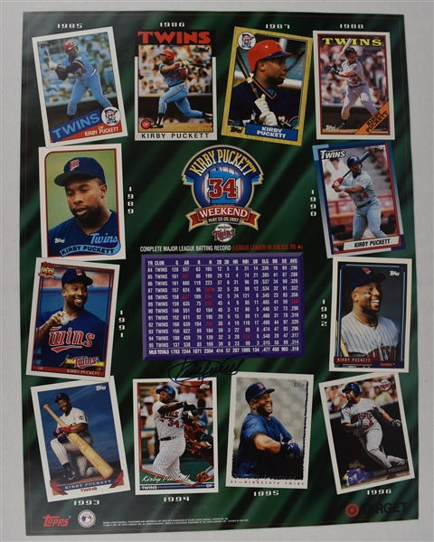 Kirby Puckett Weekend Autographed Poster