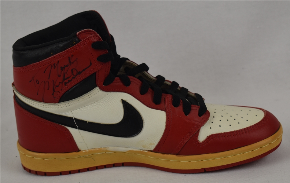Michael Jordan Vintage 1985 Rookie Autographed Air Jordan Nike Shoe w/Full JSA LOA