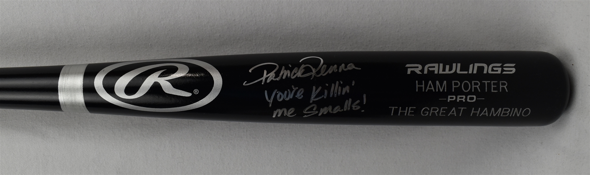 Patrick Renna "Youre Killin Me Smalls" Autographed & Inscribed Bat