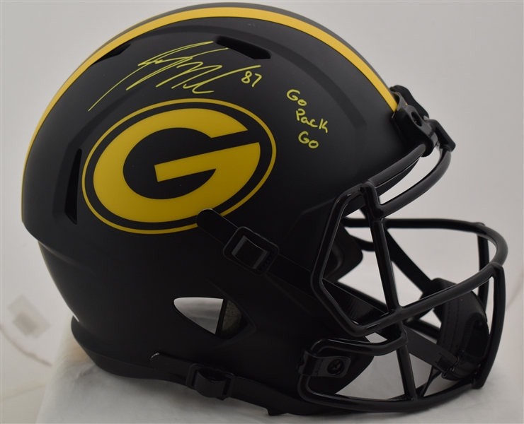 Jordy Nelson Autographed Green Bay Packers Full Size Replica Helmet JSA