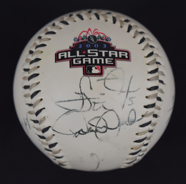 2003 Team Signed All-Star Baseball w/Derek Jeter
