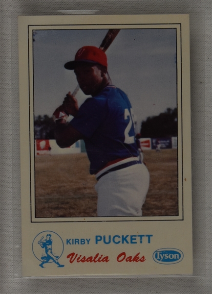 Kirby Puckett 1983 Visalia Oaks Rookie Card #6