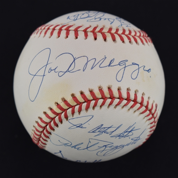 New York Yankee Legends Autographed Baseball w/10 Sigs Incl. DiMaggio & Berra