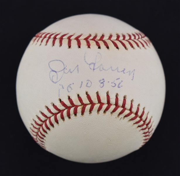 Don Larsen 1956 Perfect Game Autographed & Inscribed Baseball