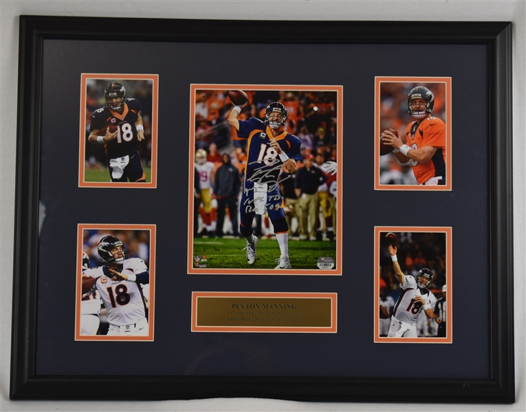 Peyton Manning Autographed & Inscribed Framed Display