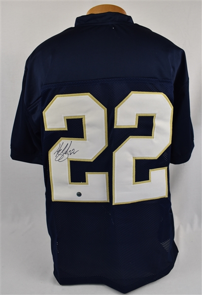 Harrison Autographed Notre Dame Fighing Irish Blue Jersey