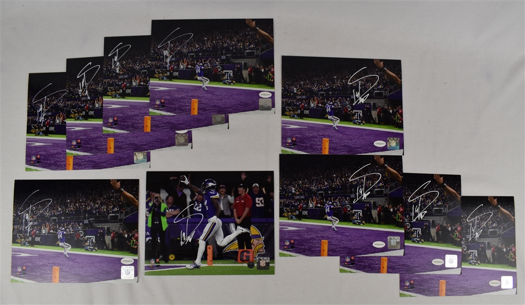 Stefon Diggs Lot of 10 Autographed 8x10 "Miracle" Photos