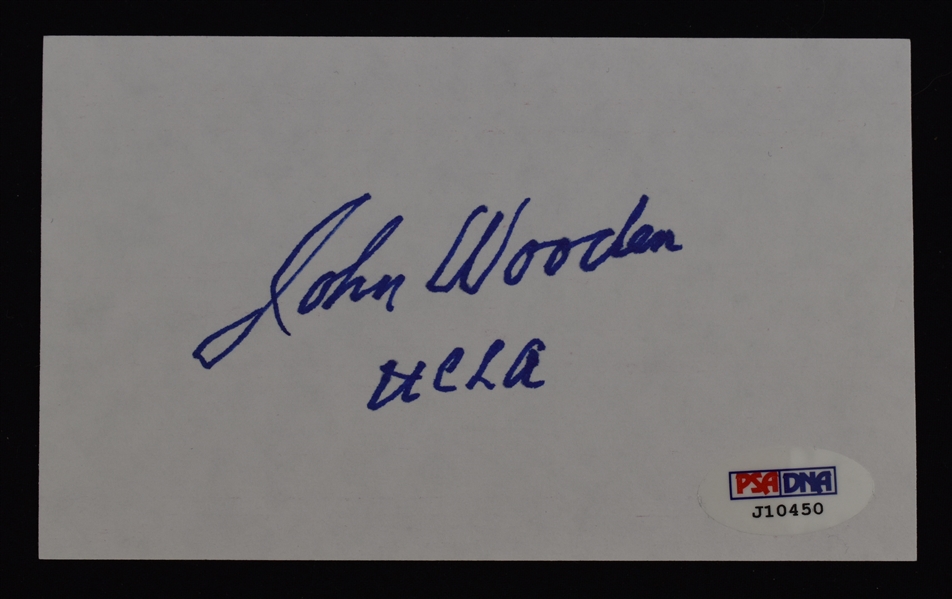 John Wooden Autographed Cut Signature PSA/DNA