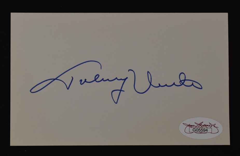 Johnny Unitas Autographed Cut Signature PSA/DNA