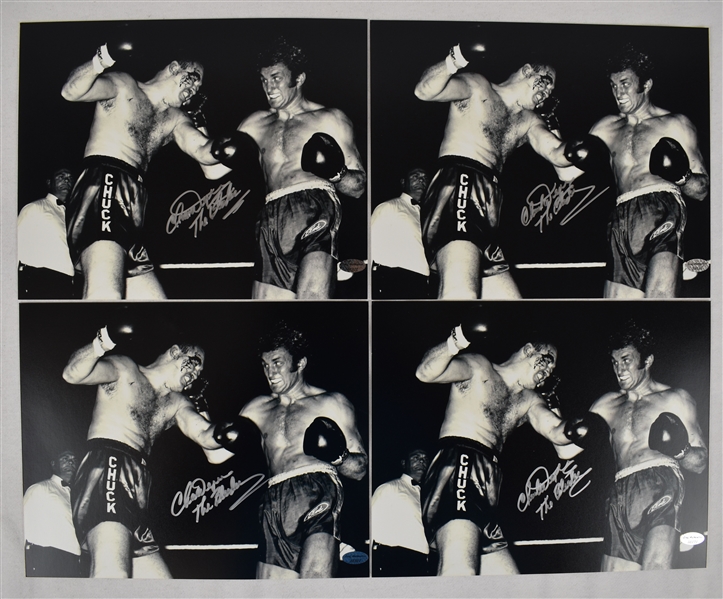 Chuck Wepner Lot of 4 Autographed 8x10 Photos