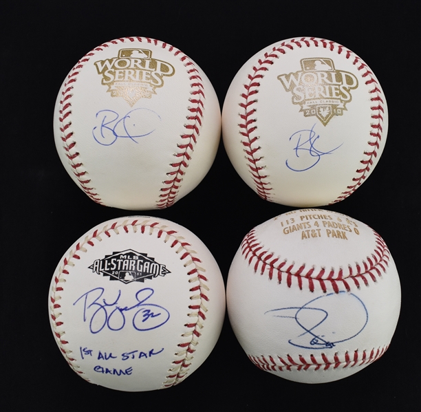Tim Lincecum Ryan Vogelsong & Brian Wilson Autographed Baseballs