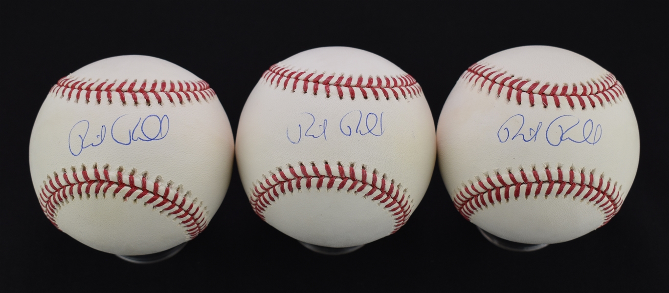 Rick Porcello Lot of 3 Autographed Baseballs