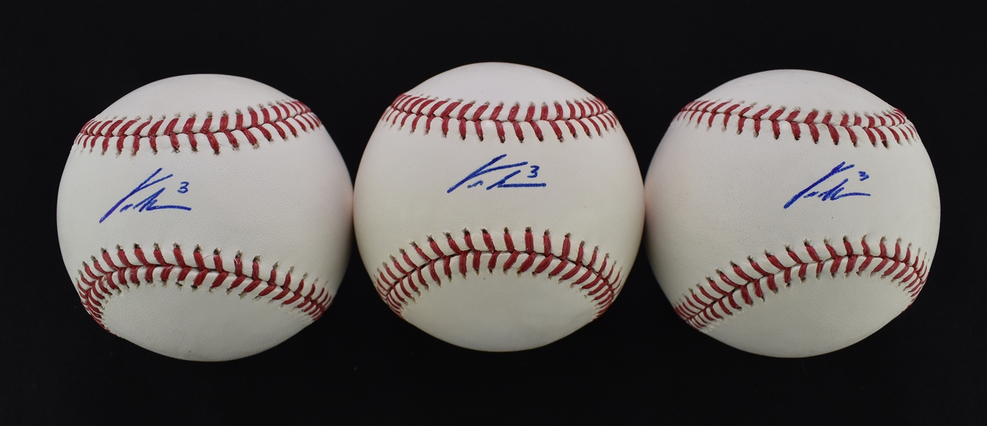 Curtis Granderson Lot of 3 Autographed Baseballs