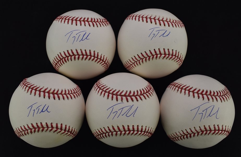 Troy Tulowitzki Lot of 5 Autographed Baseballs