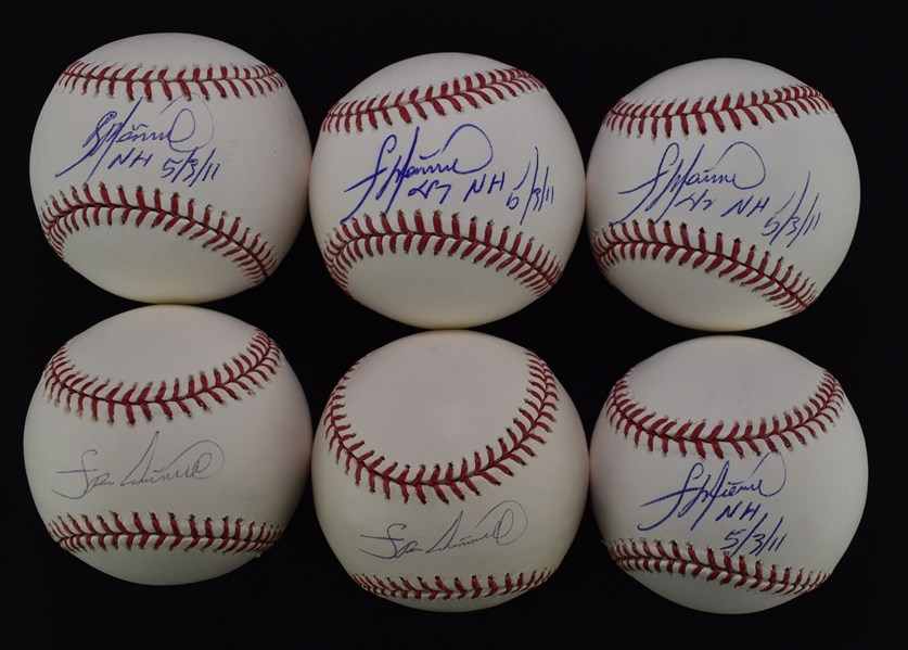 Francisco Liriano Lot of 6 Autographed Baseballs