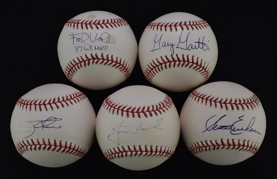 Minnesota Twins Lot of 5 Autographed Baseballs w/Frank Viola & Jim Thome