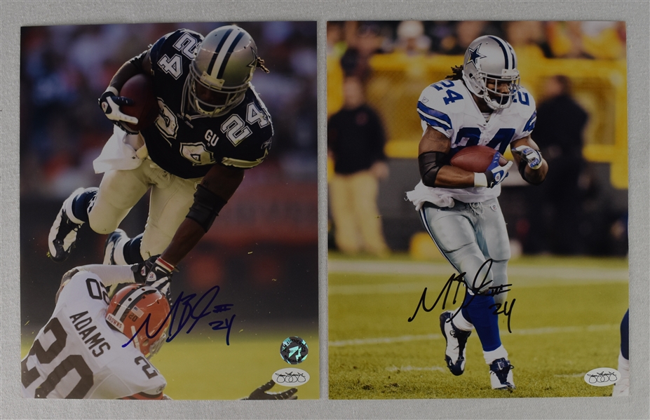 Marion Barber Lot of 2 Autographed 8x10 Photos