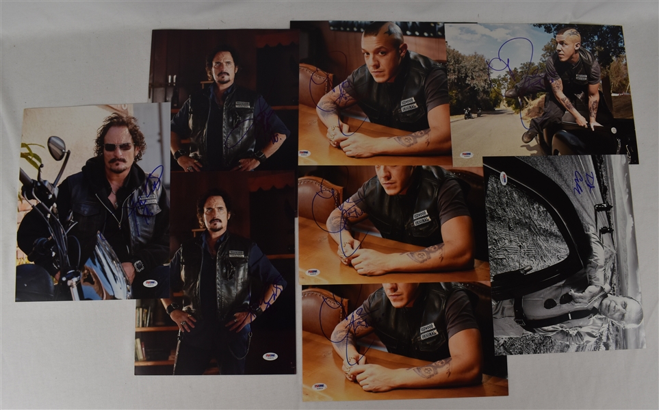 Dayton Callie Deadwood Theo Rossi Sons of Anarchy & Kim Coates Sons of Anarchy Lot of 8 Autographed 11x14 Photos