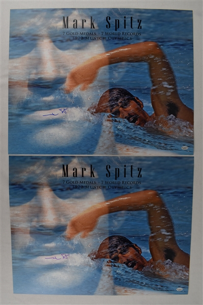 Mark Spitz Lot of 2 Autographed 16x20 Photos